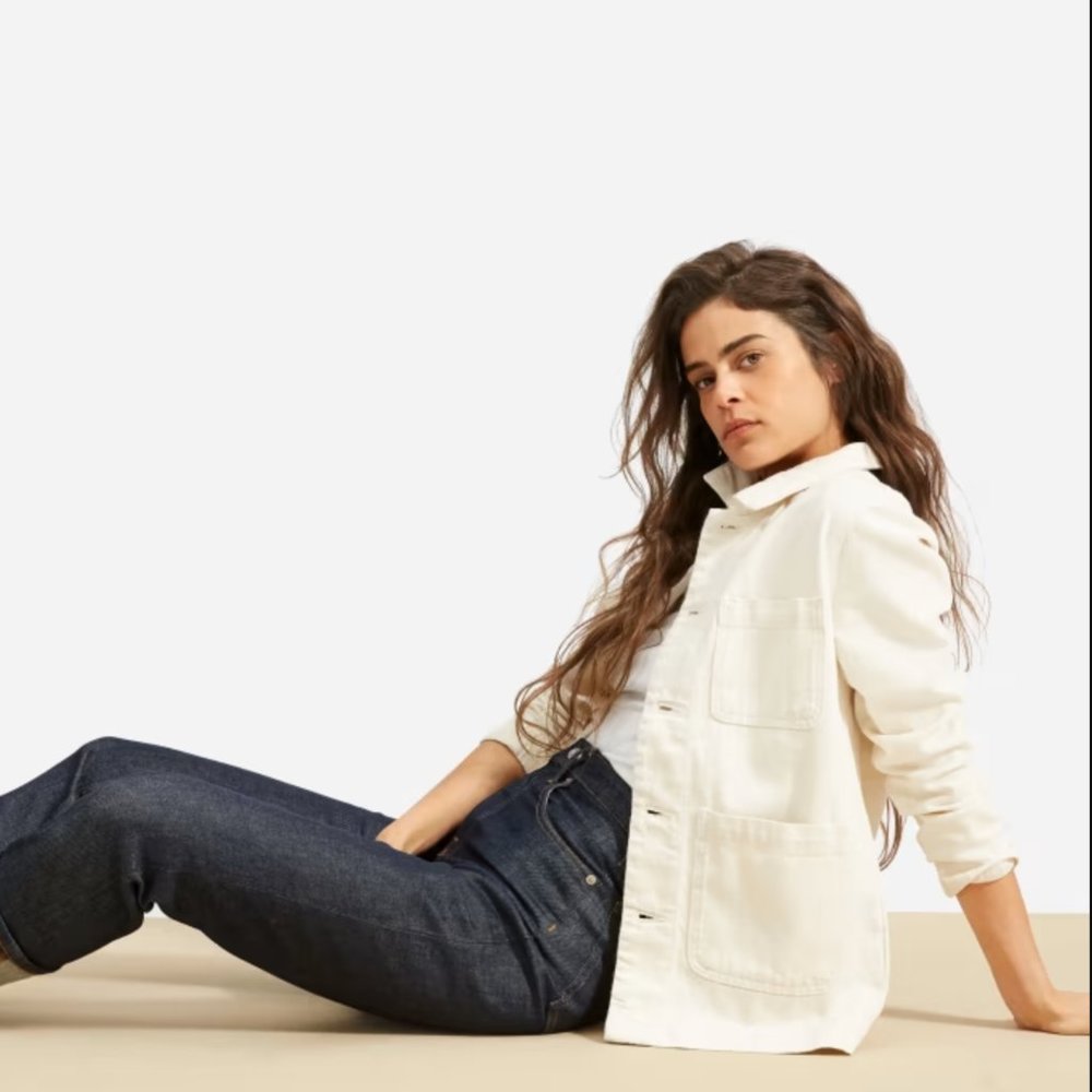 Everlane The Denim Chore Jacket XXS White